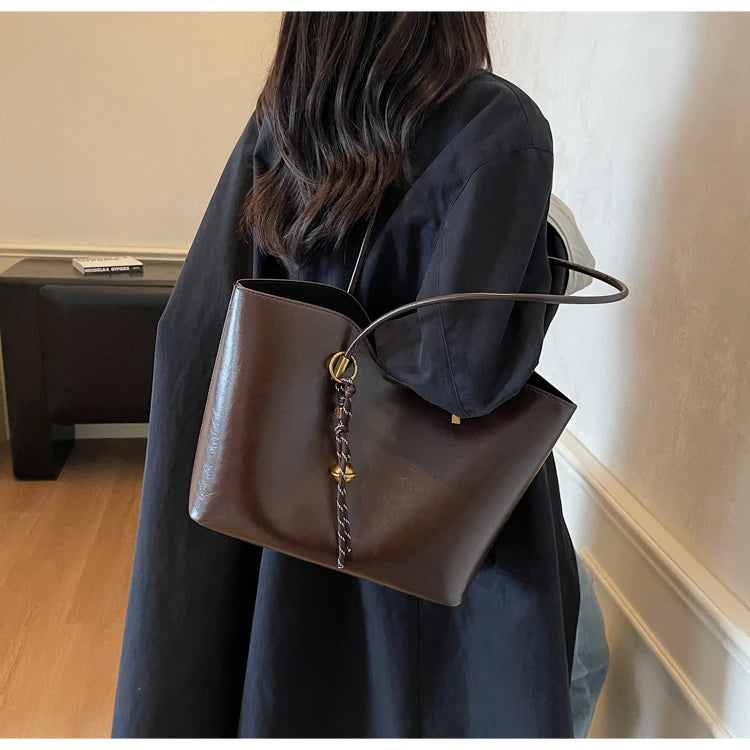 2025 Fashion Tote Bags for Women Versatile Commuting Women's Handbags PU Hasp Large Capacity Shoulder Bags High Quality