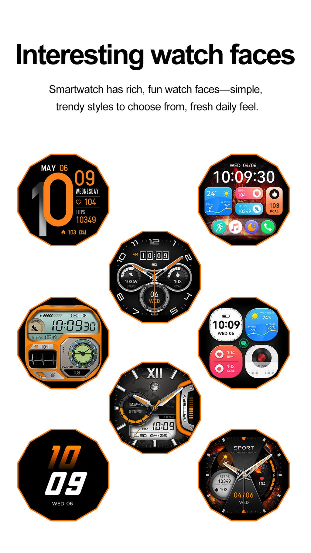 New Smart Watch 1.73" HD Screen NFC Voice Assistant Music Weather Sports Heart Rate High-precision Sensor Waterproof Smart Watch