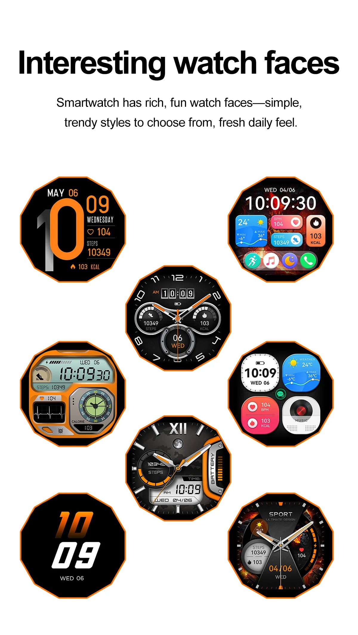 New Smart Watch 1.73" HD Screen NFC Voice Assistant Music Weather Sports Heart Rate High-precision Sensor Waterproof Smart Watch