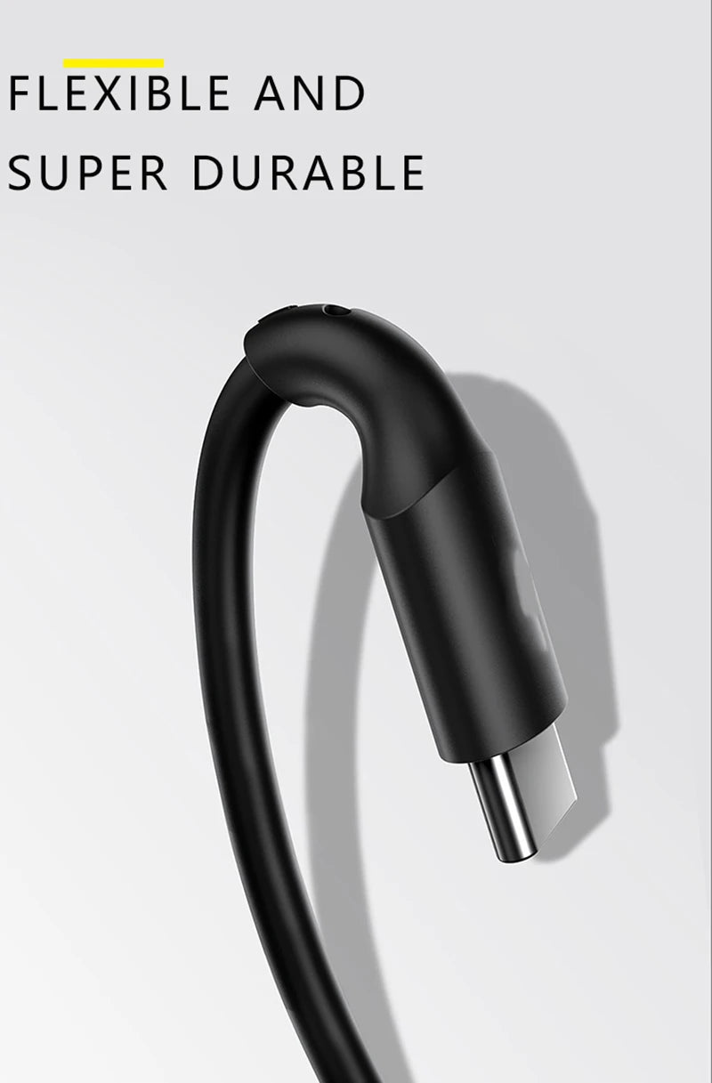 USB Type C 66W Car 5A Fast Charging Type C to Type C Spring Telescopic Cable For iPhone 15 Samsung Huawei Xiaomi Redmi OnePlus