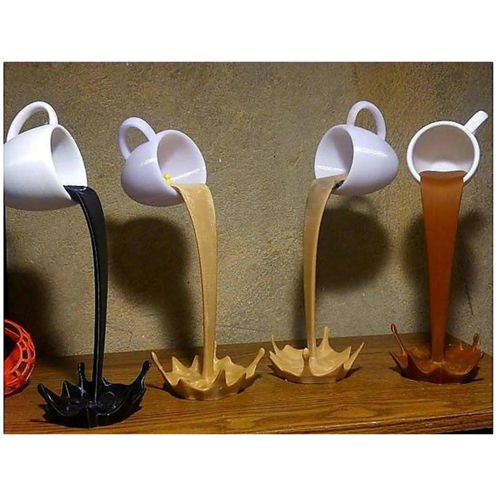 Kitchen Decoration Floating Spilling Coffee Cup Sculpture Spilling Magic Pouring Splash Creative Desktop Decor Home Decoration