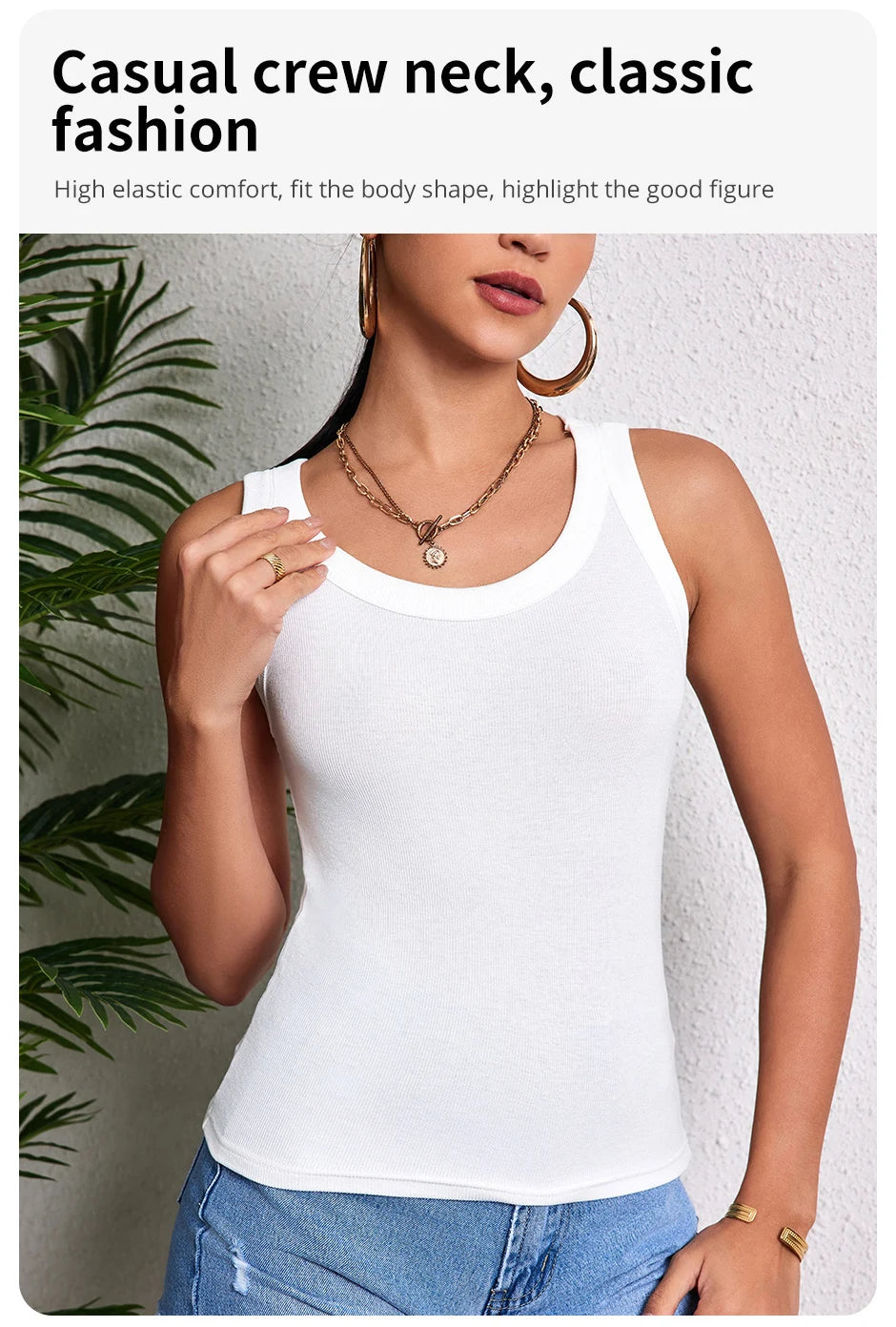 1/3 Pieces Four Seasons Thin Ladies Solid Color Joker Camisole Young Women Plus Size Comfortable and Sexy T-shirt Shirt Casual