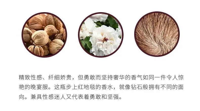 50ML Osmanthus Peony and Pomegranate Fragrance Perfume for Women Crystal Diamond Series Light and Elegant Scent Parfum