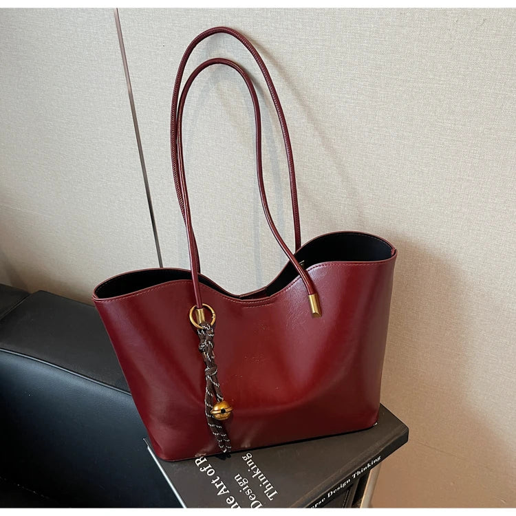 2025 Fashion Tote Bags for Women Versatile Commuting Women's Handbags PU Hasp Large Capacity Shoulder Bags High Quality
