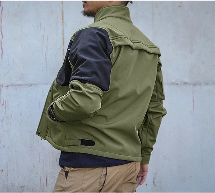 Waterproof Shark Skin Tactical Sets Mens Thicken Fleece New Soft Shell Combat Jackets+windproof Warm Cargo Pant 2 Piece Set