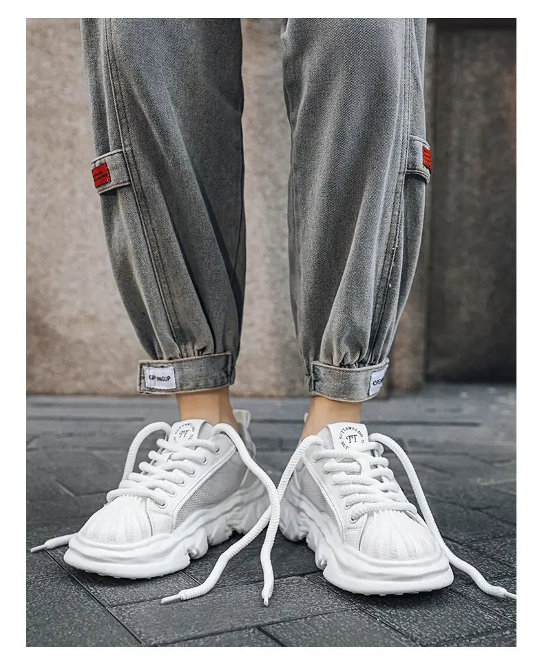 Designer Chunky Sneaker for Men Sneakers Breathable Running Shoes Fashion Casual Mesh Height Increased Platform Sport Shoes