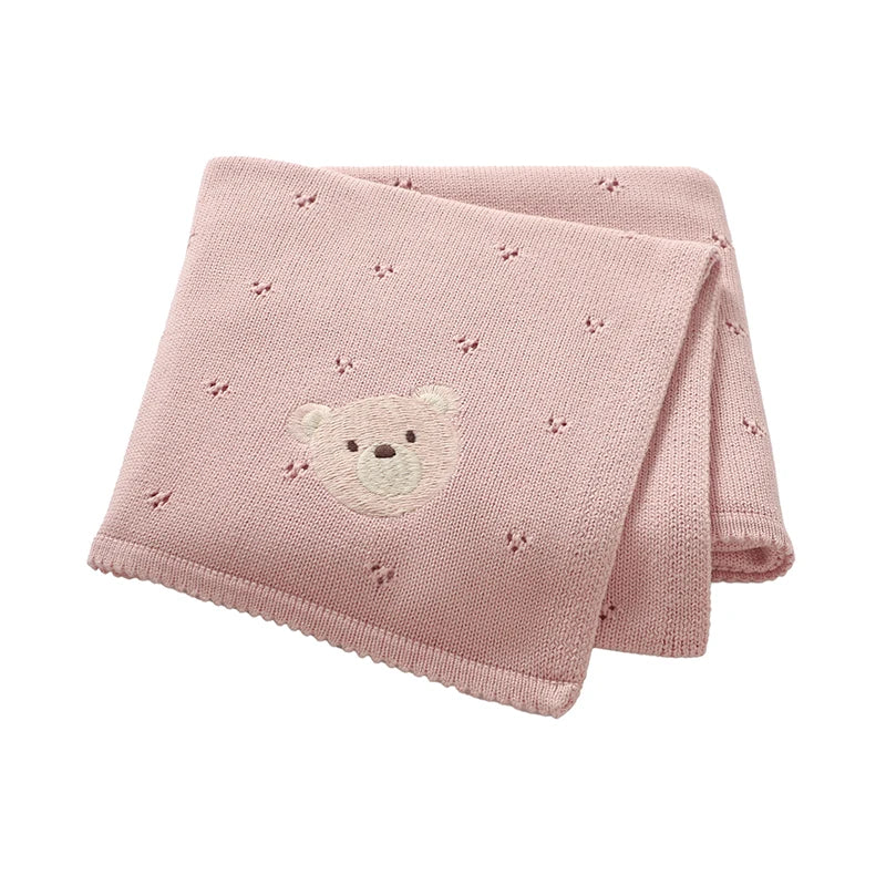Baby Blanket Knit Newborn Infant Boys Girls Cotton Month Stroller Nursery Travel Swaddle Wrap 100*80cm Children Bedding Cellular