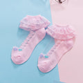 1 Pair Soild Color Thin Lace Mesh Socks for Baby Children Girls Summer Dresses Paired with Princess Socks Baby Clothing