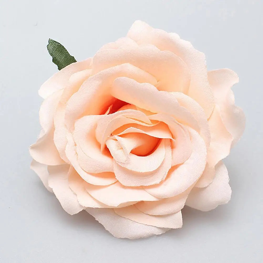 Rose Flower Hair Clips For Women Girls Artificial Floral Barrette Red Pink Handmade Hairpin Wedding Bridal Hair Accessoies