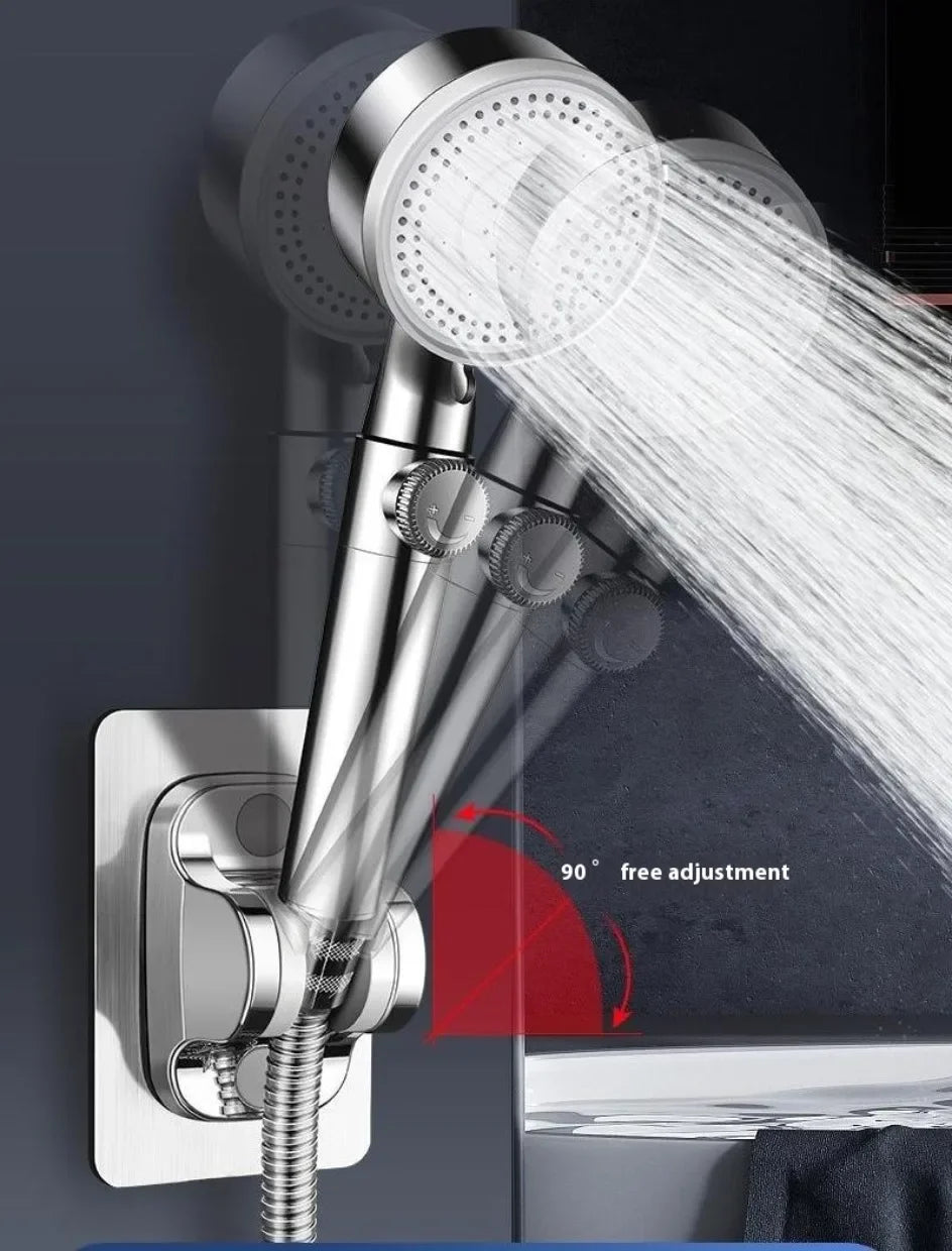 Universal Showerhead Holder Bracket Wall Mounted Punch Free Household Adjustable Shower Self Adhesive Bathroom Accessories