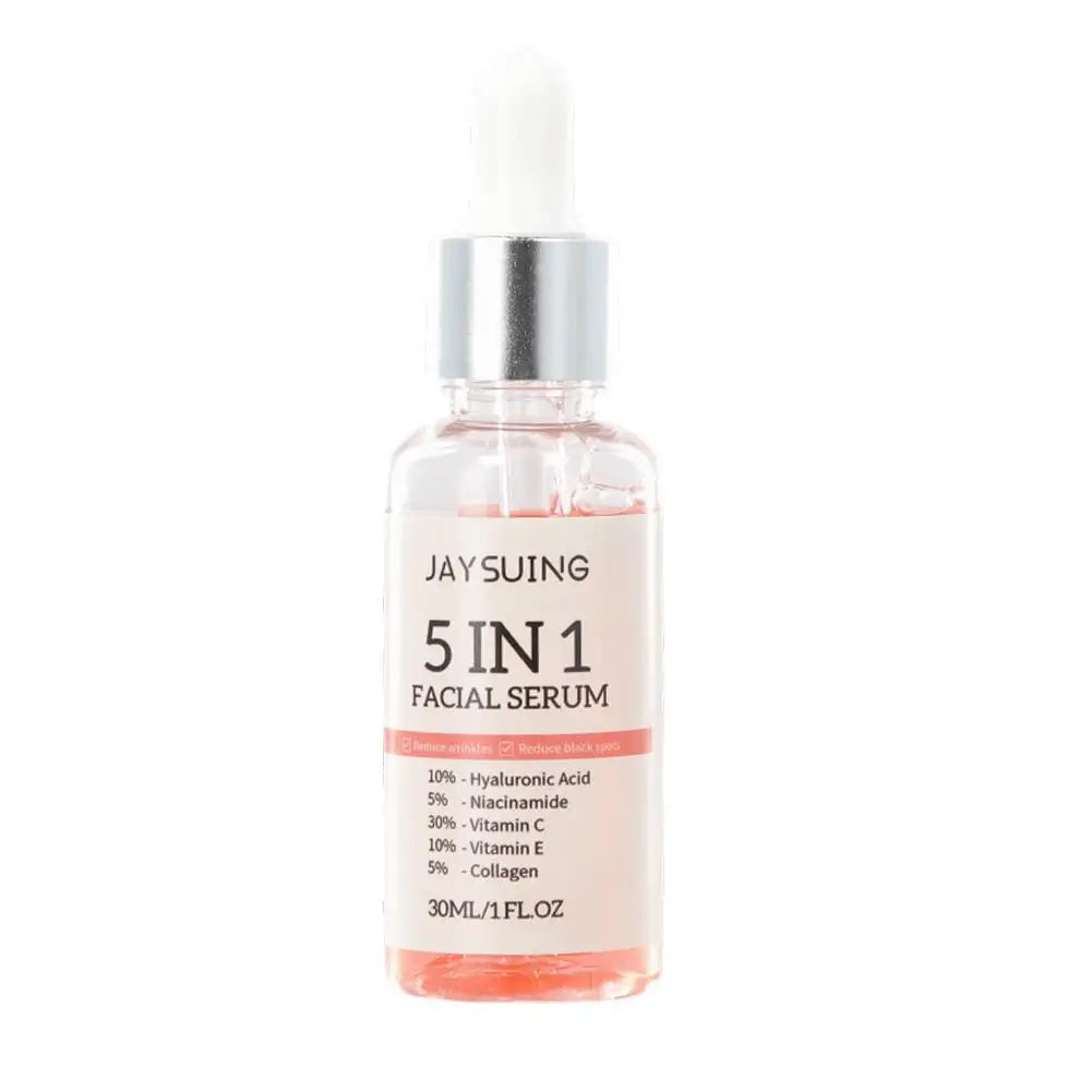 1/2/3/5/10Pcs 5 In 1 Hyaluronic Acid Face Serum Moisturizing Vitamin C collagen Lightning Facial Serum Shrink Pores Skin Care