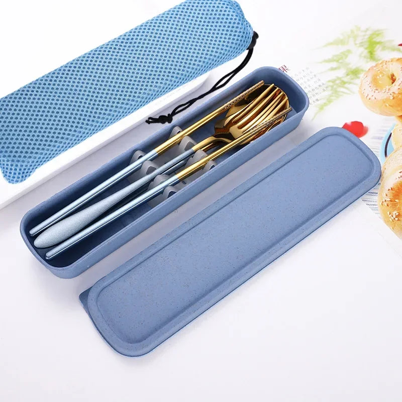 304 Spoon Set for Creative Portable Outdoor Tableware for Adult Students, Stainless Steel Cutlery Set