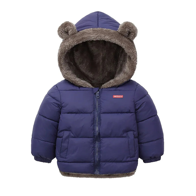 Baby hooded fleece winter jacket for boys & girls