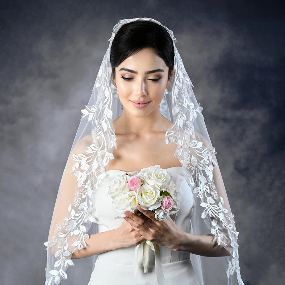 Wedding Bridal Veil Long 1 Layer Veil with Comb Elegant Wedding Accessories Velos De Novia voile de mariee VP115