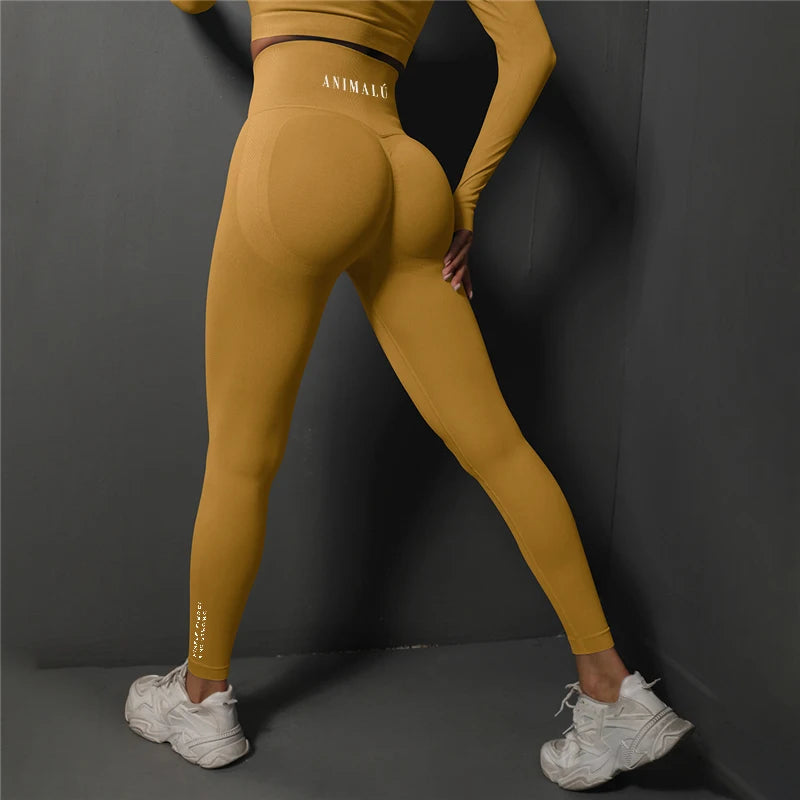 2025 ANIMALU Seamless Leggings Women Gym Yoga Pants Women's High Waist Legging Fitness Workout Tights Running Pants