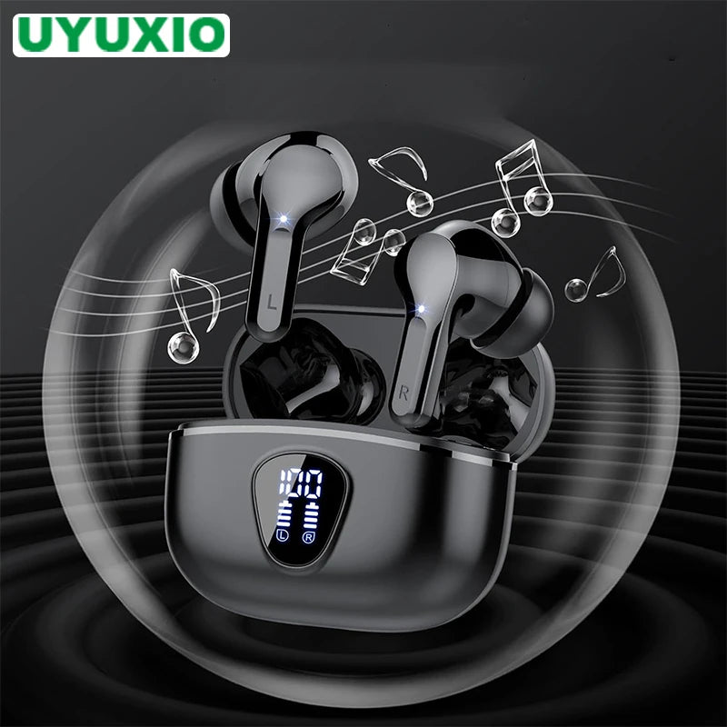 Wireless Ear Buds BT5.4 with LED Display IP7 Earphones HiFi Stereo Earbuds ENC Noise Cancelling Headphones with 48H Play Time