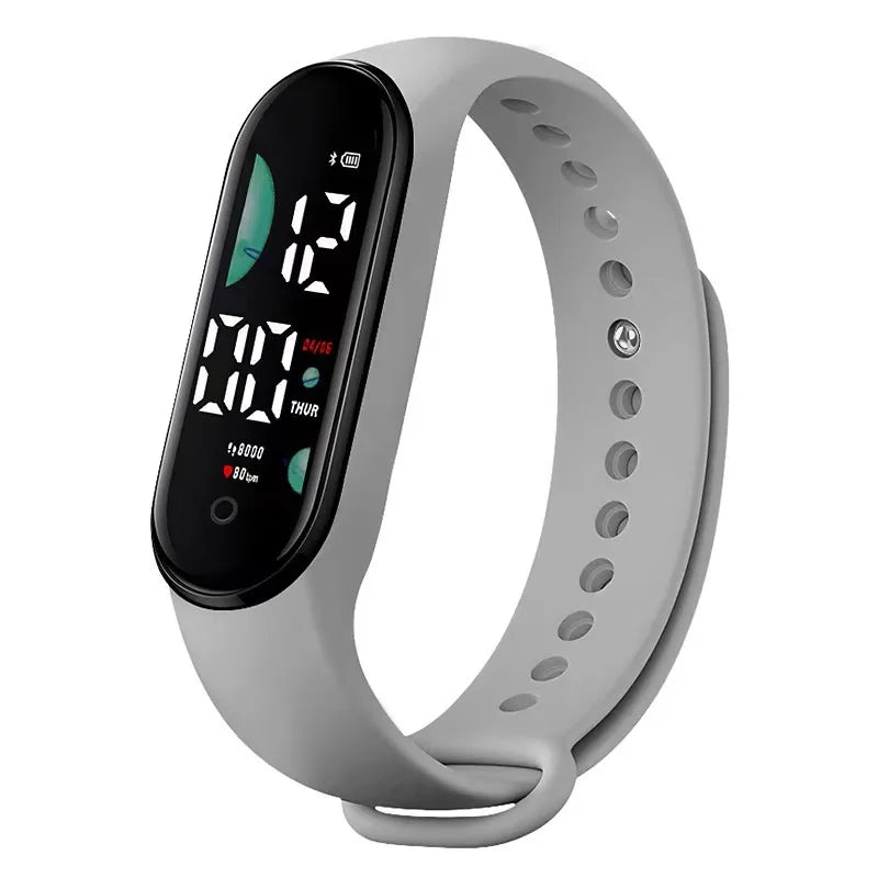 Fashion Sports Watch Electronic LED Digital Wristwatch for Women Casual Simple Silicone Touch Waterproof Bracelet Clock