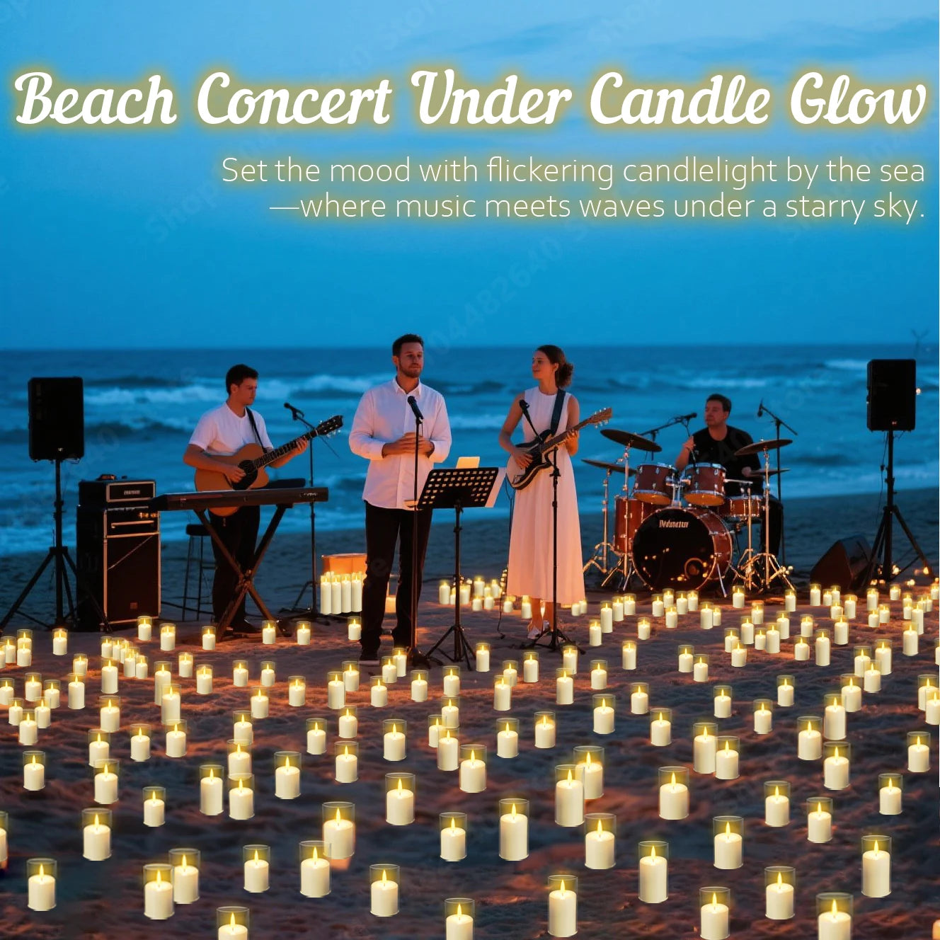 10-240Pcs LED Pillar Candles Wedding Flameless Candle with Battery Powered Flickering Candle Concert Birthday Party Table Decor