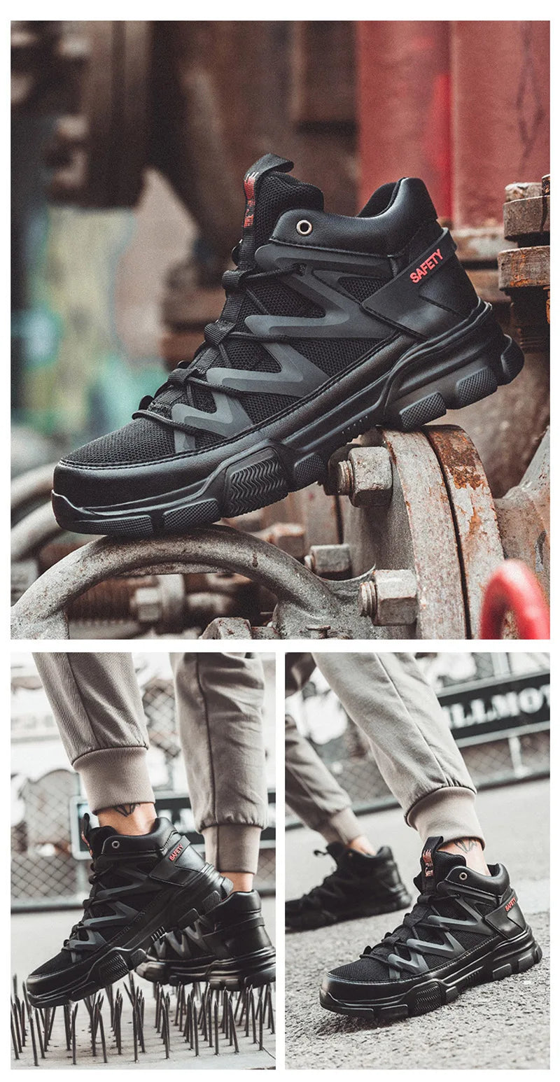 Safety Shoes Universal Breathable Outdoor Work Boots Steel Toe Anti-smash Puncture Proof Working Protective Sneakers for Men