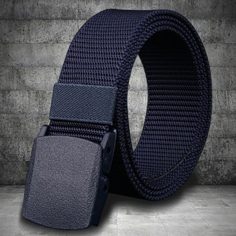 Men Belt 2023  Belts Adjustable Belt Men Outdoor Travel Tactical Waist Belt with Plastic Buckle for Pants 120cm