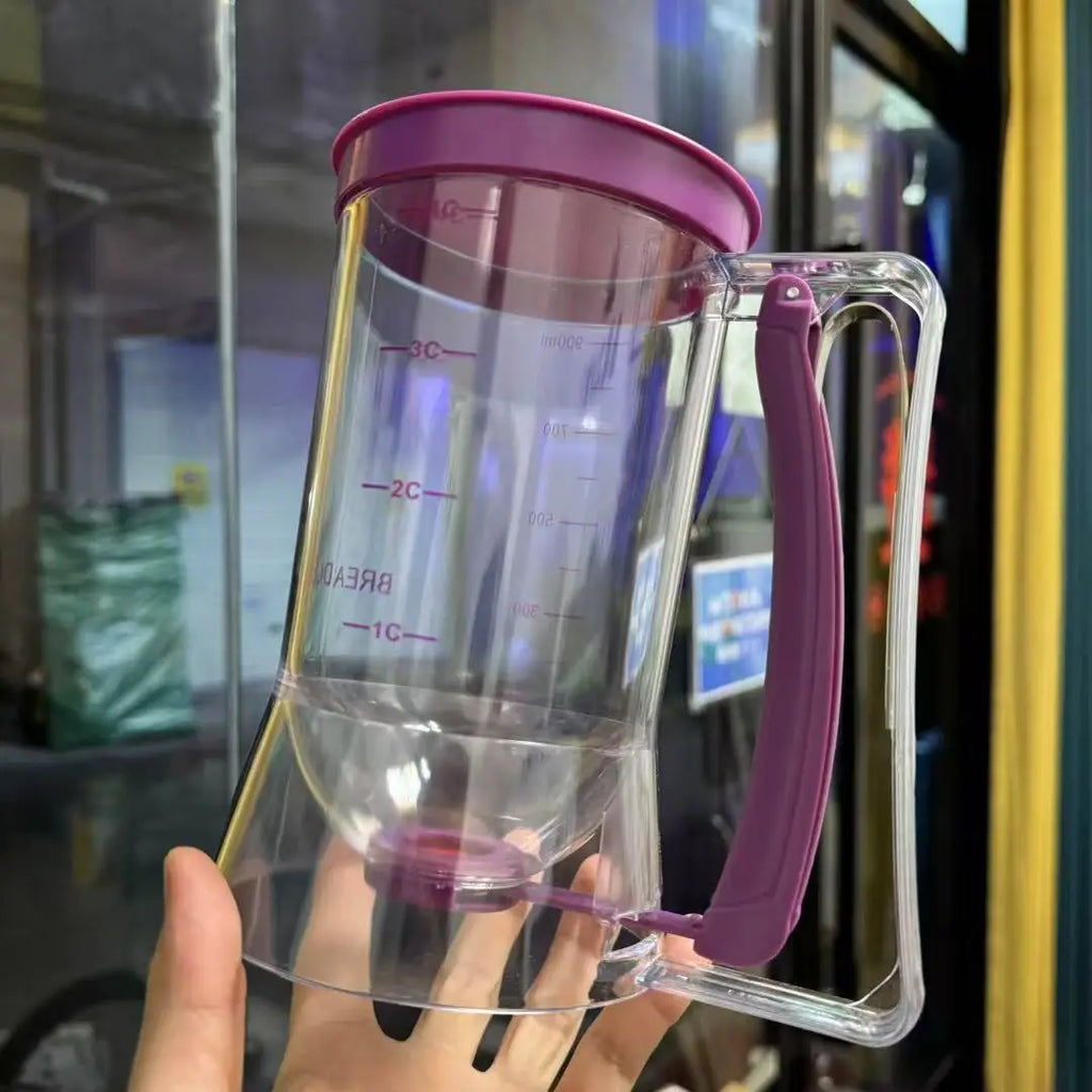 900ml Manual Batter Dispenser with Measurement Portion Control Tool for Cupcakes Muffins Pancakes Non-Electric Sturdy Plastic