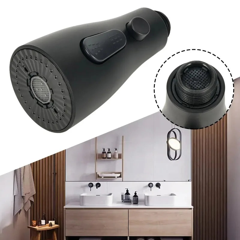 For 1/2" Connection Kitchen Pull Out Faucet Sprayer Nozzle 3 Modes ABS Water Saving Bathroom Basin Sink Shower Spray Head