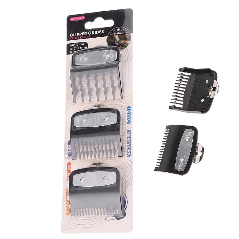1Pcs Black Limit Comb Set Hair Clipper Guards Guide Combs Trimmer Styling Tools Attachment Compatible 1.5mm 3mm 4.5mm 1Pcs