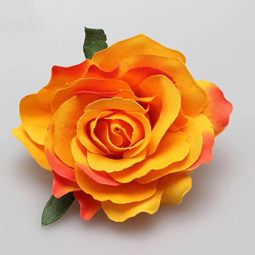 Rose Flower Hair Clips For Women Girls Artificial Floral Barrette Red Pink Handmade Hairpin Wedding Bridal Hair Accessoies