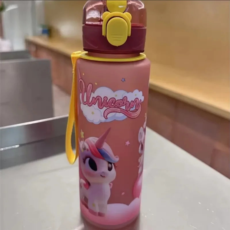 700ml Cosmic Astronaut Themed Insulated Water Bottle Leakproof Flip Lid Carrying Strap Portable Adorable Activities Cup BPA-Free