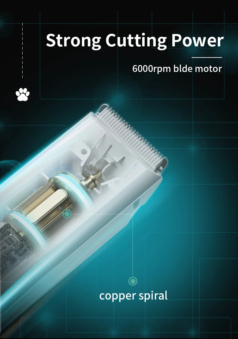 Pet grooming hospital for cats and dogs, low-noise electric push shear, electric waterproof, professional wireless shaving