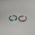 Blue Pink Luminous Ring For Couple Creative Love Heart Index Finger Ring Glowing In The Dark Rings Jewelry Valentine's Day Gift