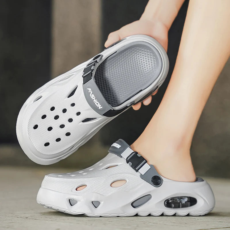Men's New Summer Sports Sandals for Beach Wear, Non-Slip, Wear-Resistant, Closed-Toe Shoes, Sandals and Slippers