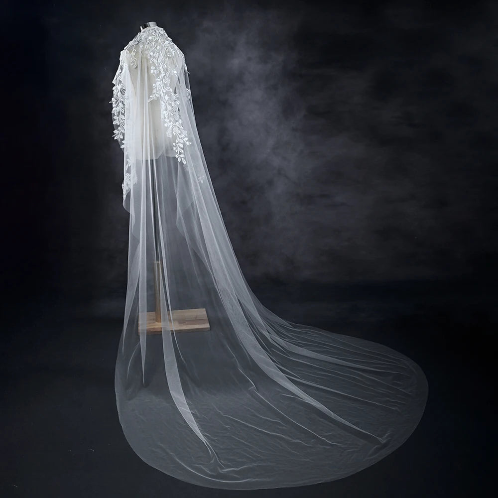Wedding Bridal Veil Long 1 Layer Veil with Comb Elegant Wedding Accessories Velos De Novia voile de mariee VP115