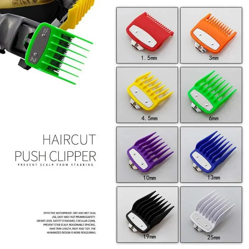 8pcs/set Professional Barber Hair Clipper Guide Combs For Wahl Trimmer Attachment Hair Cutting Limited Comb Salon Haircut Tools