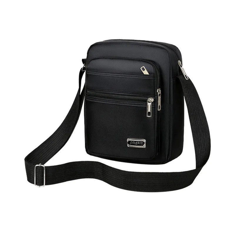 Men's Nylon Shoulder Bag Business Leisure Large Capacity Portable Handbag Multi Layer Waterproof Summer Male's Crossbody Bags