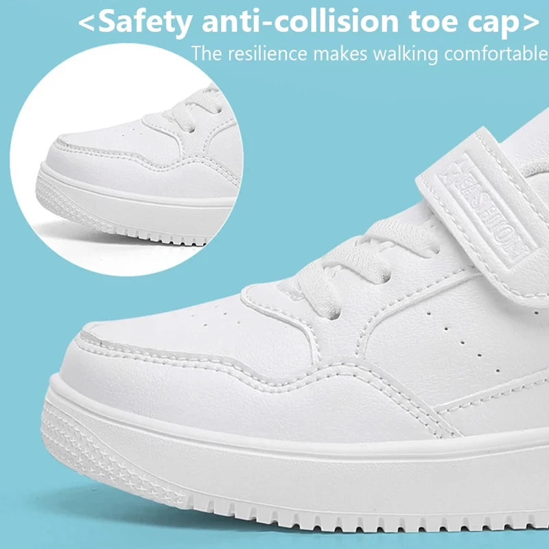 Children's Sneakers Kids Fashion White Sports Casual Shoes Boys Girls Non Slip Tennis Outdoor Comfortable Walking Footwear