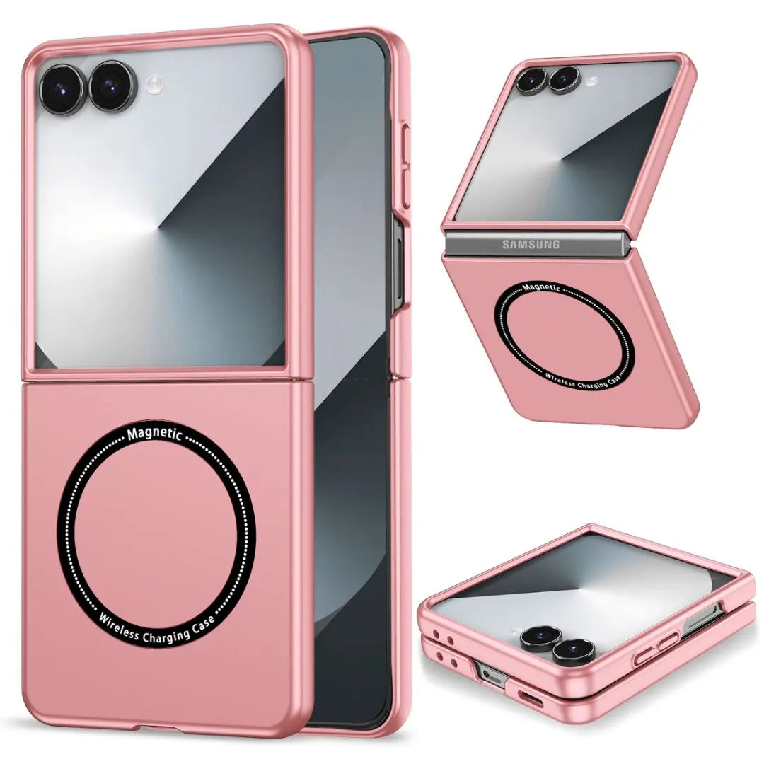 For Galaxy Z Flip7 Case Ultra Slim Wireless Charging Anti Shock Phone Cover Lightweight Flip 5/6 Solid Protecive Cover