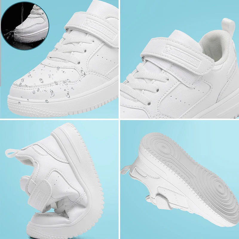 Children's Sneakers Kids Fashion White Sports Casual Shoes Boys Girls Non Slip Tennis Outdoor Comfortable Walking Footwear