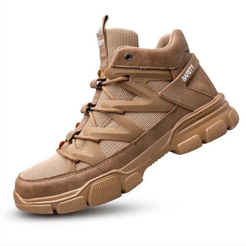 Safety Shoes Universal Breathable Outdoor Work Boots Steel Toe Anti-smash Puncture Proof Working Protective Sneakers for Men