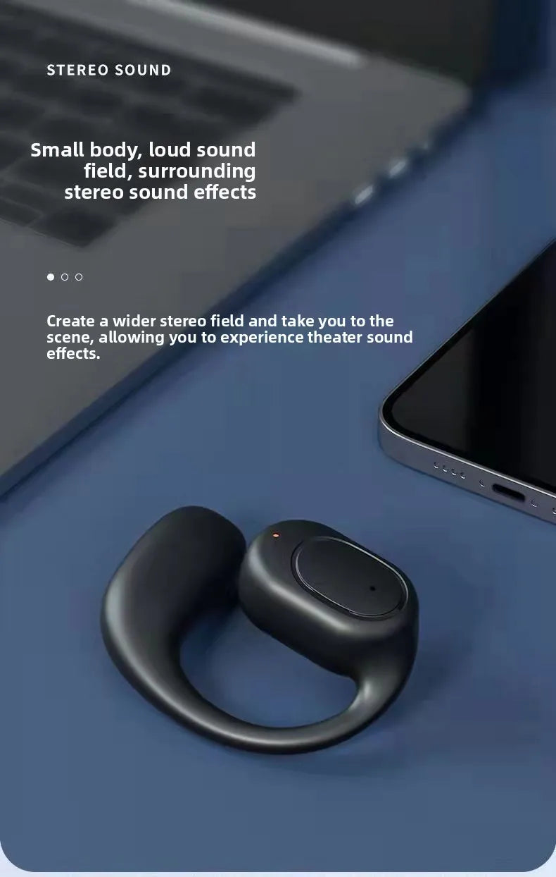 New Ear-hook Single Ear Buds Noise Cancelling Earphones for Running Comfortable Wireless Bluetooth Headset Dropshipping 2025