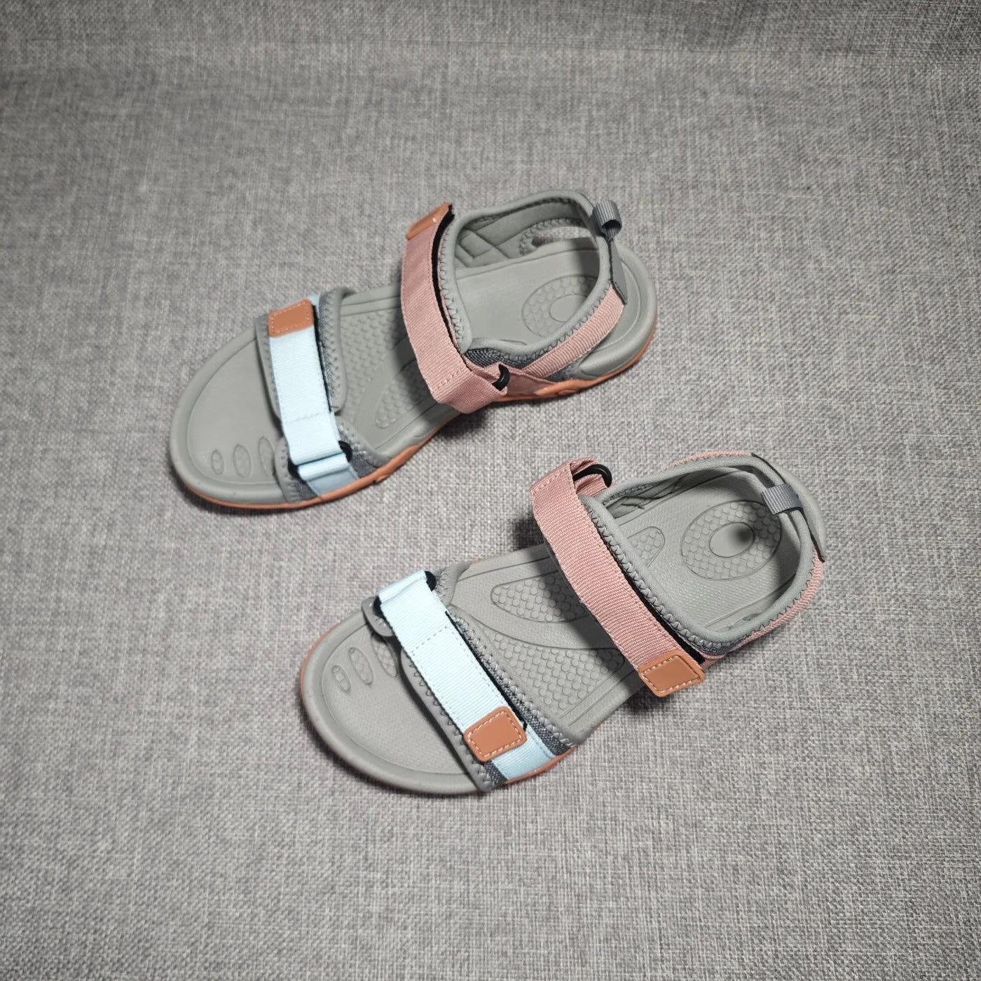 Summer Women's Sandals Shock Absorption Anti-slip Lightweight Comfortable Beach Travel Sandals Flat Bottom Slip-On Casual Loa...