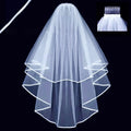 Fashion Short Tulle Wedding Veils With Comb White Ivory Bridal Two Layer Veil for Bride for Marriage Wedding Accessories