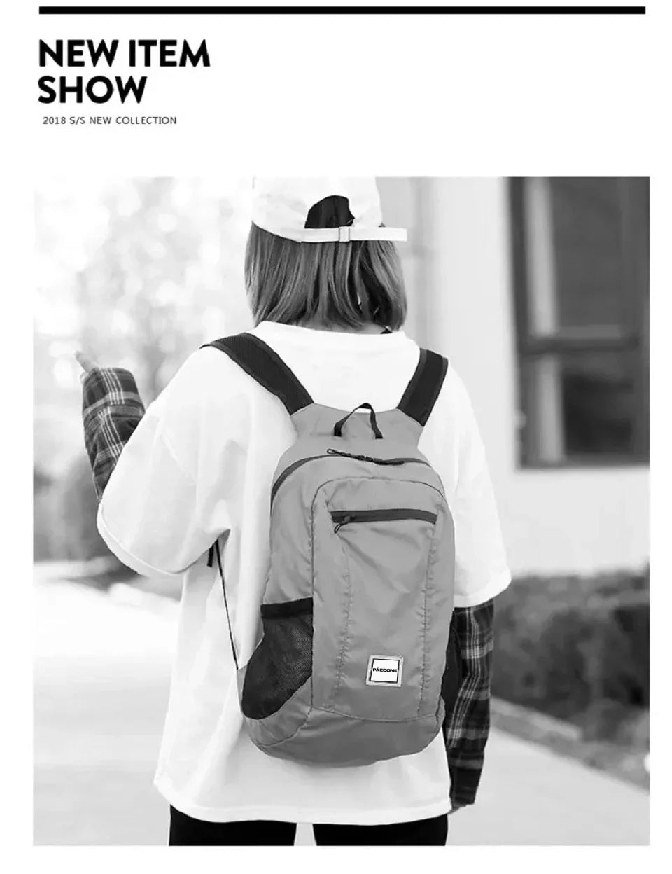 Outdoor Hiking Bag 20L Lightweight Portable Backpack Foldable Waterproof Folding Ultralight Pack for Women Men Travelling Hiking