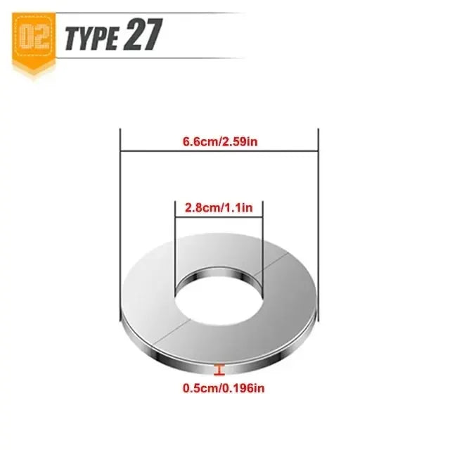 1PC Self-Adhesive Stainless Steel Faucet Decorative Cover Shower Chrome Finish Water Pipe Wall Covers Bathroom Accessories