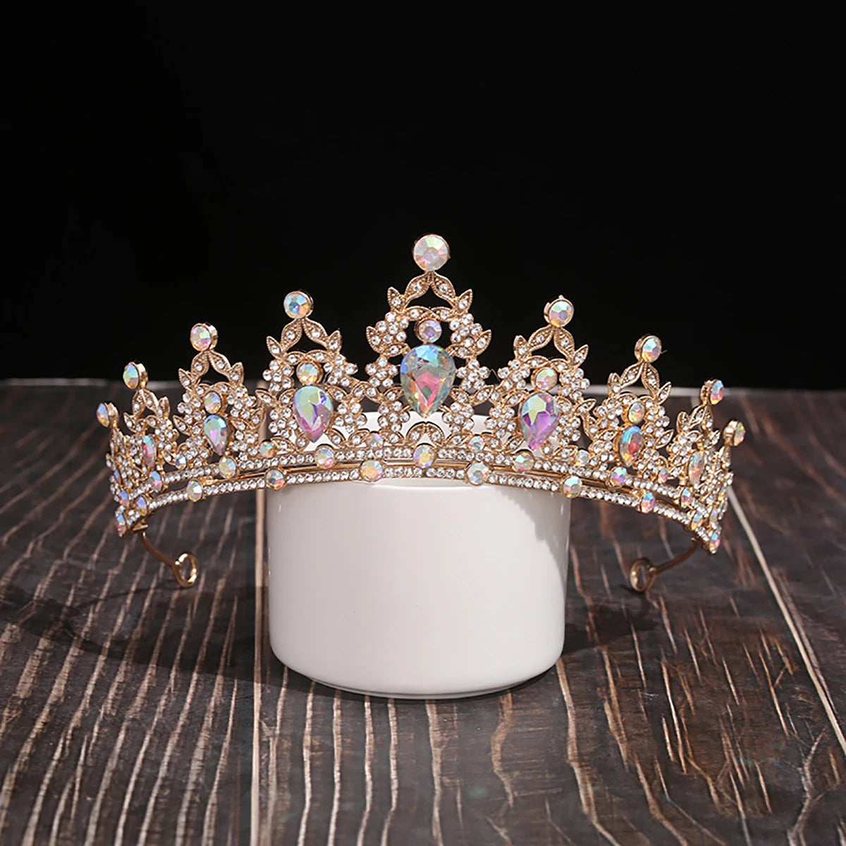 Wedding Hair Tiara Crystal Bridal Tiara Crown Silver Color Diadem Veil Tiaras Wedding Hair Accessories Headpieces Head Jewelry