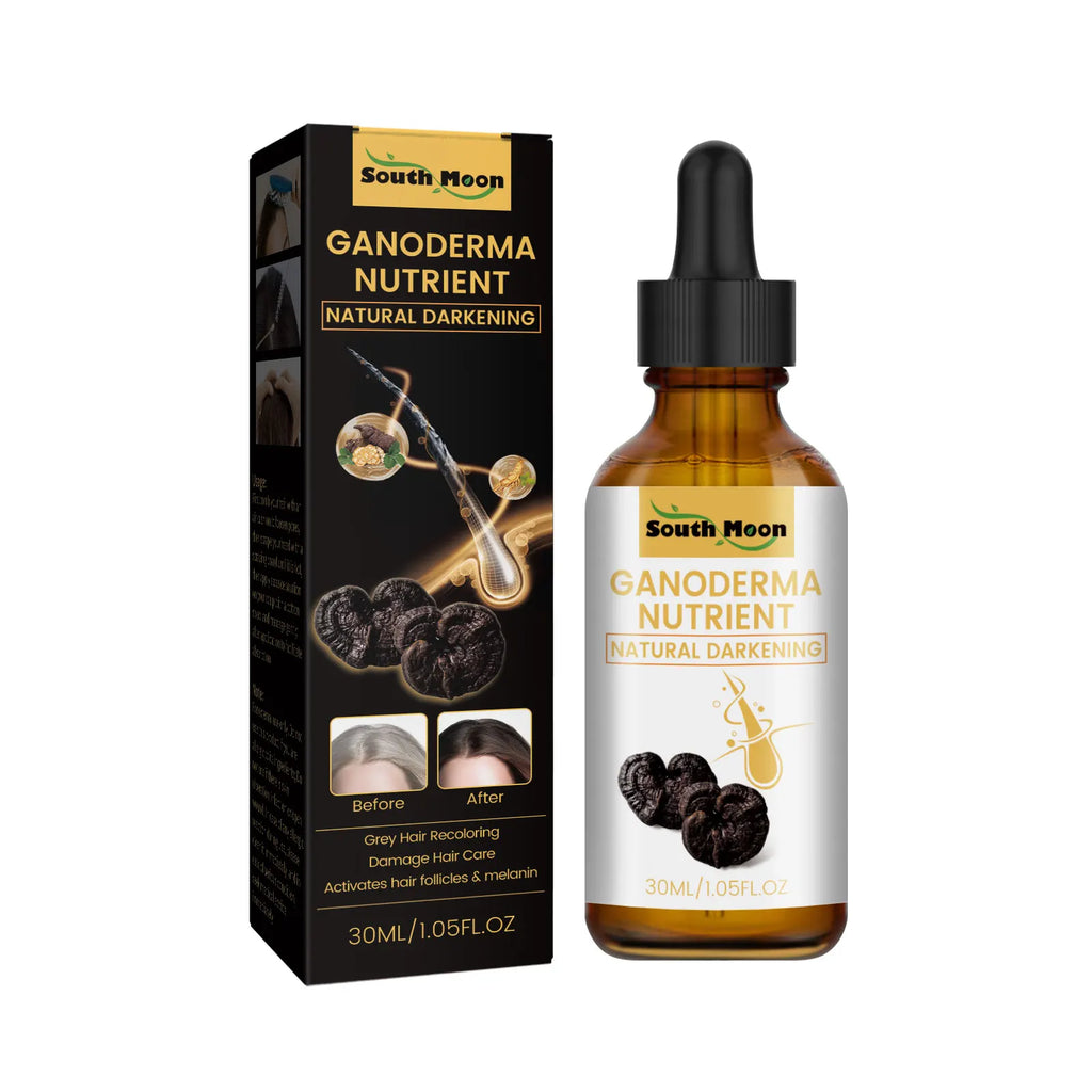 Reying Hair, Hair Darkening , Organic Ganoderma Nutrient Hair Reverse 30ML Black Ganoderma nourishes hair and strengthens it