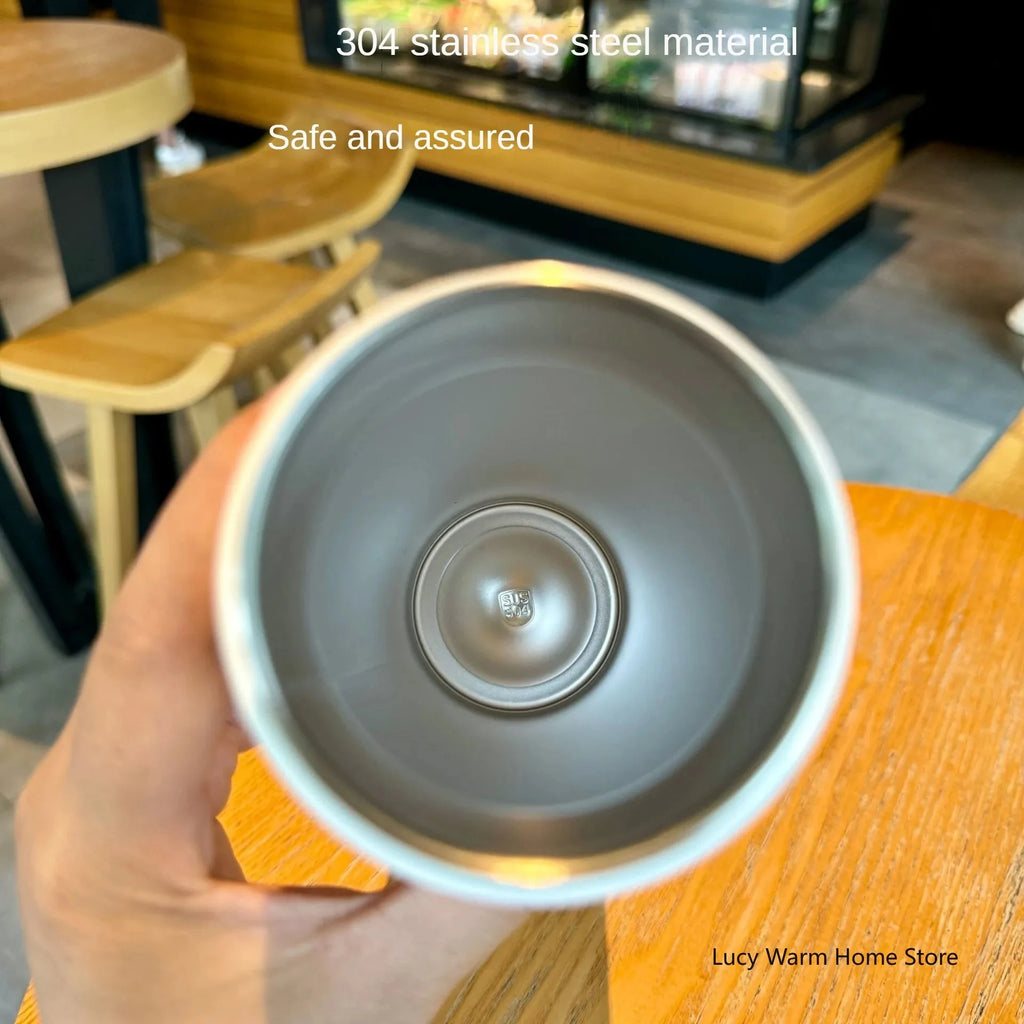 Thermal Water Bottle with Straw 750/600ML Stainless Steel Bottle Keeps Cold and Heat High Capacity Thermal Mug Thermos Bottle