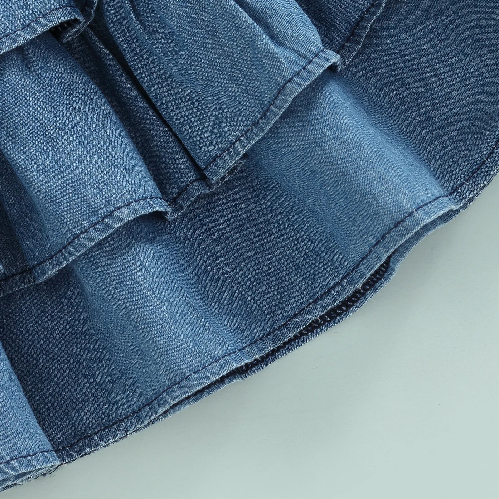 Infant Baby Kids Girl’s Slip Dress, Sleeveless 3-layer Pleated Solid Summer Dress for Casual Daily 6M-4T