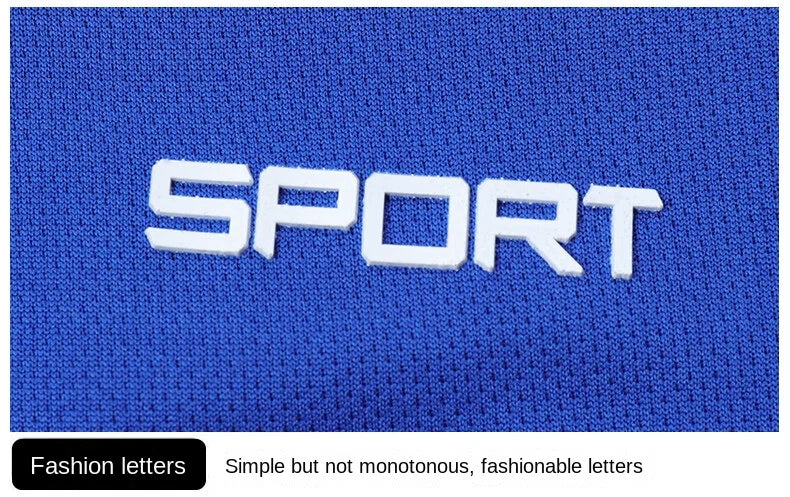 Sports suit men's summer fitness short sleeve men's fast drying clothes running loose casual Sportswear large