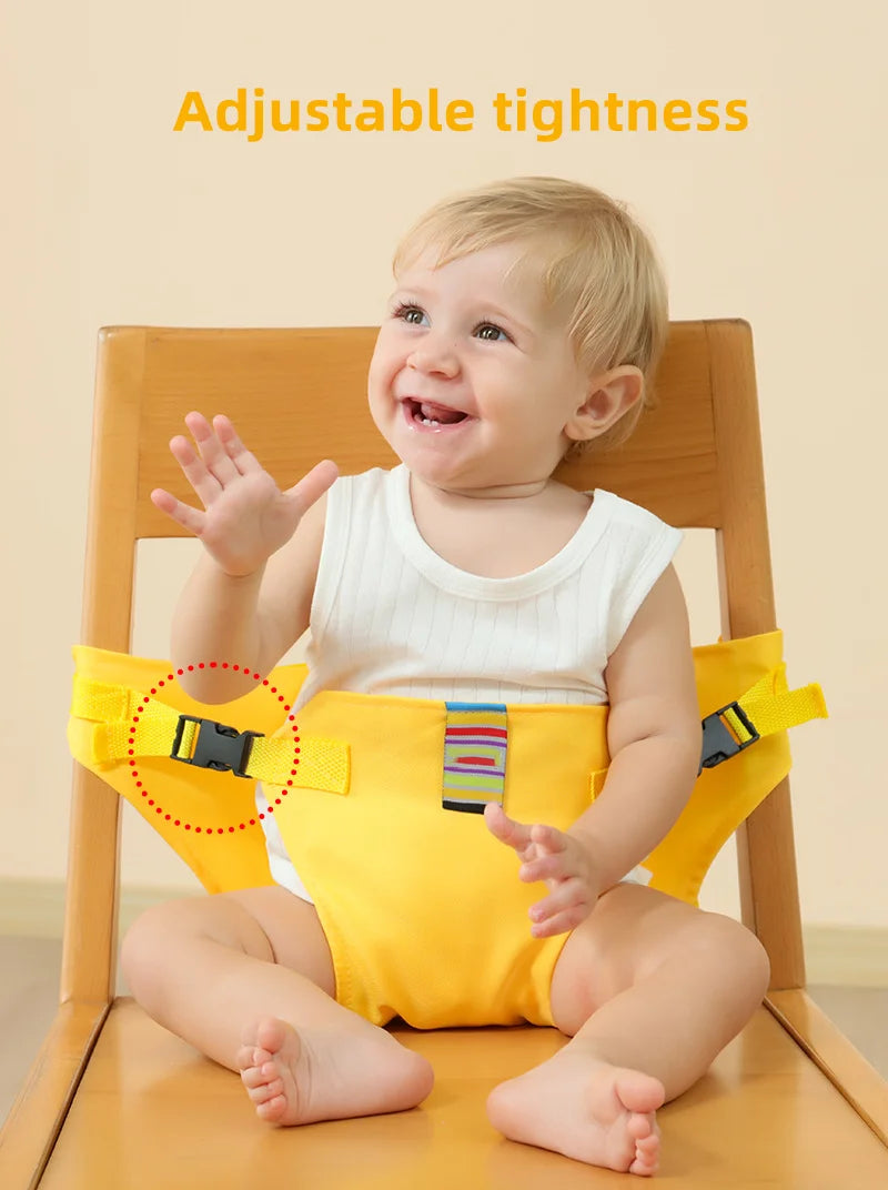 Child Seat Harness Foldable & Portable Baby Meal Strap with Safety Fixed Belt Toddler Safety Belt for Baby Dining Chair